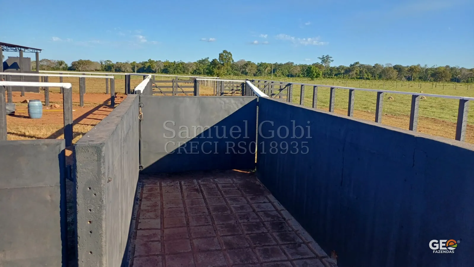 Curral de manejo em propriedade rural