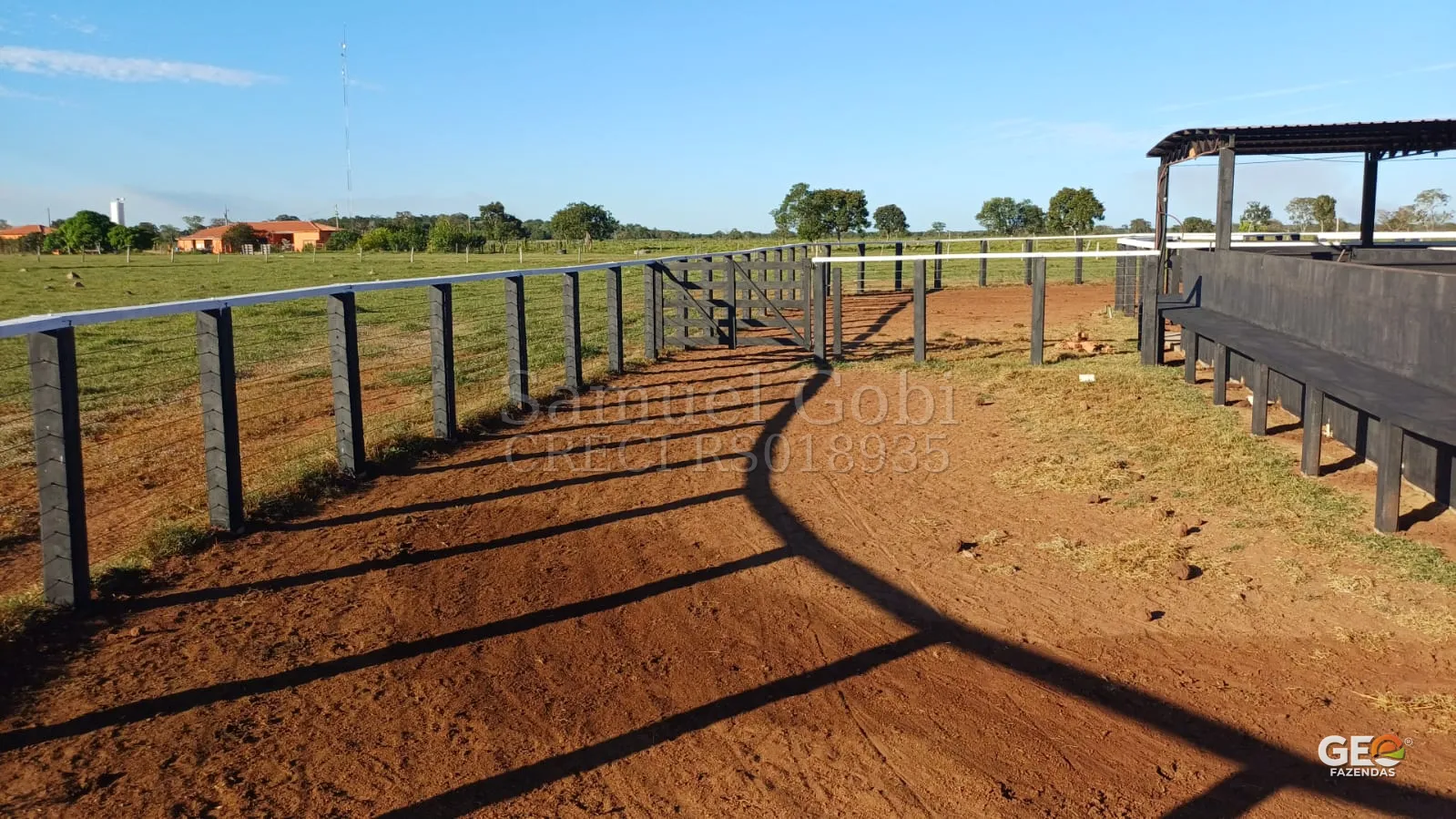 Curral e área de manejo em fazenda